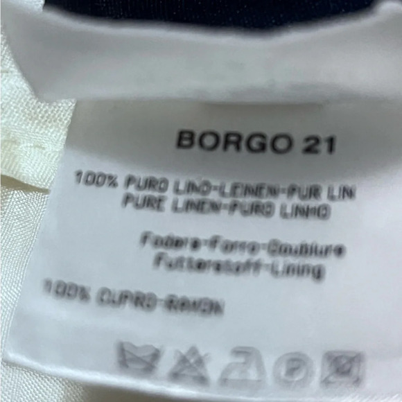 Giorgio Armani Cream Classico Trousers Cuffed Pleated Sz 46 US Sz 10-12 Women - Picture 5 of 12